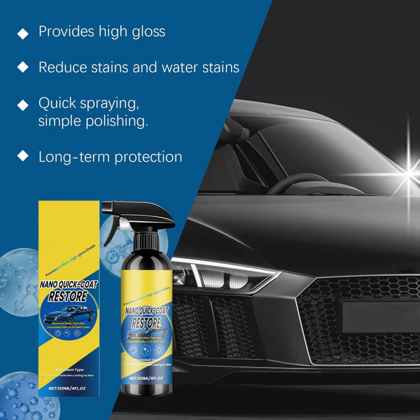🚗 Car Nano Quick-Coat Spray – Restores Shine & Adds Protective Coating