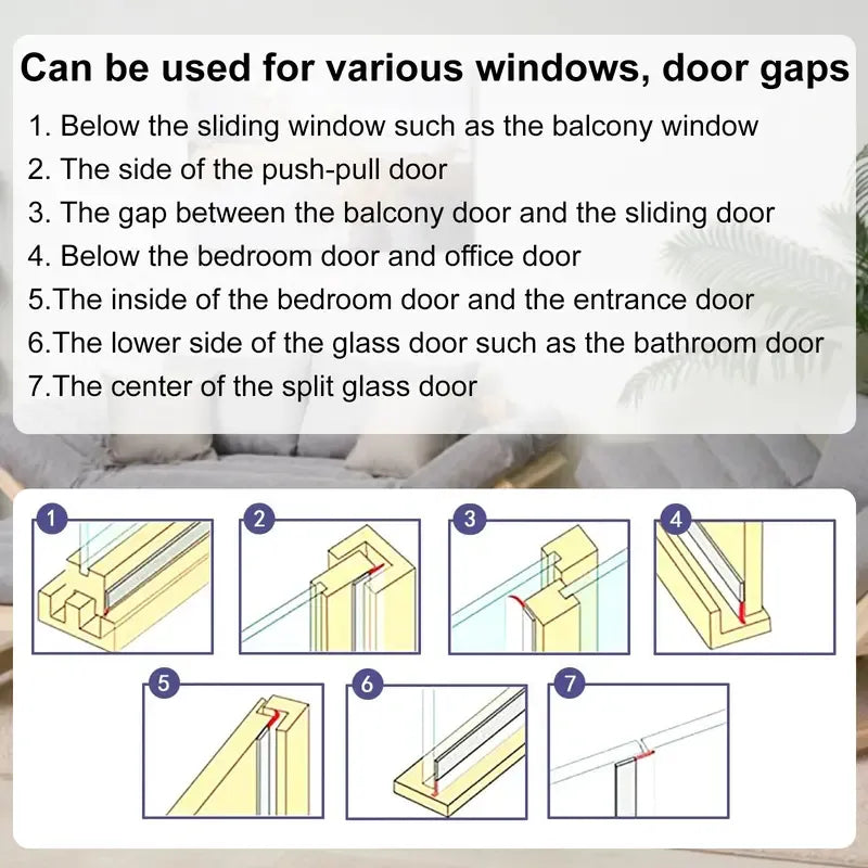 🔥 16.4Ft Self-Adhesive Weather Seal – Block Drafts, Dust & Moisture Around Doors & Windows