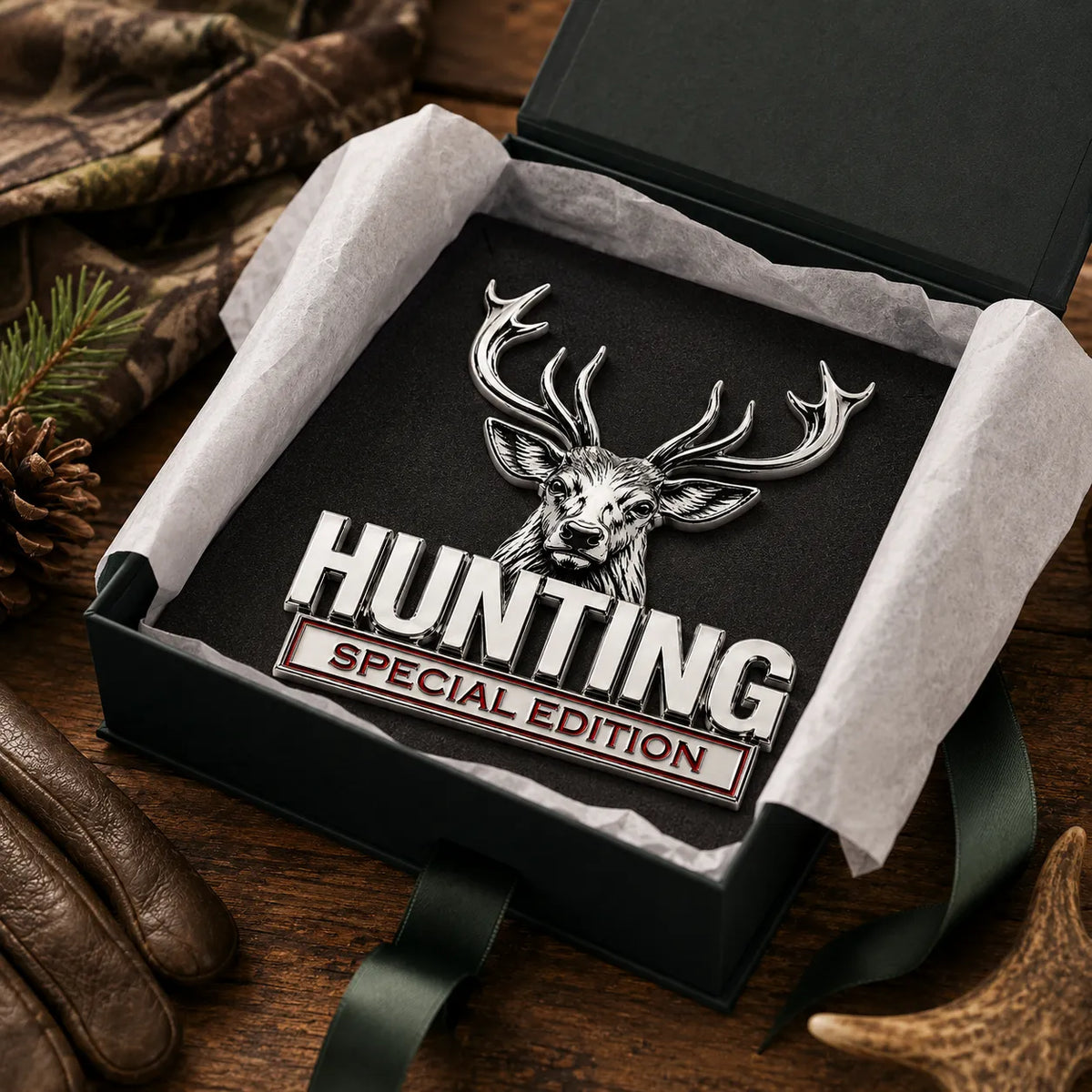 🦌 Hunting Special Edition 3D Chrome Metal Car Emblem
