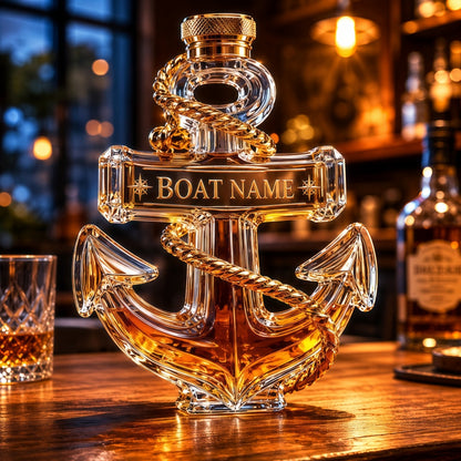 Custom Boat Name Whiskey Bottle