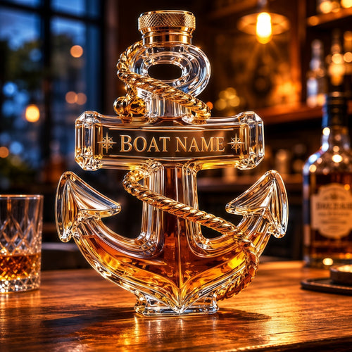 Custom Boat Name Whiskey Bottle