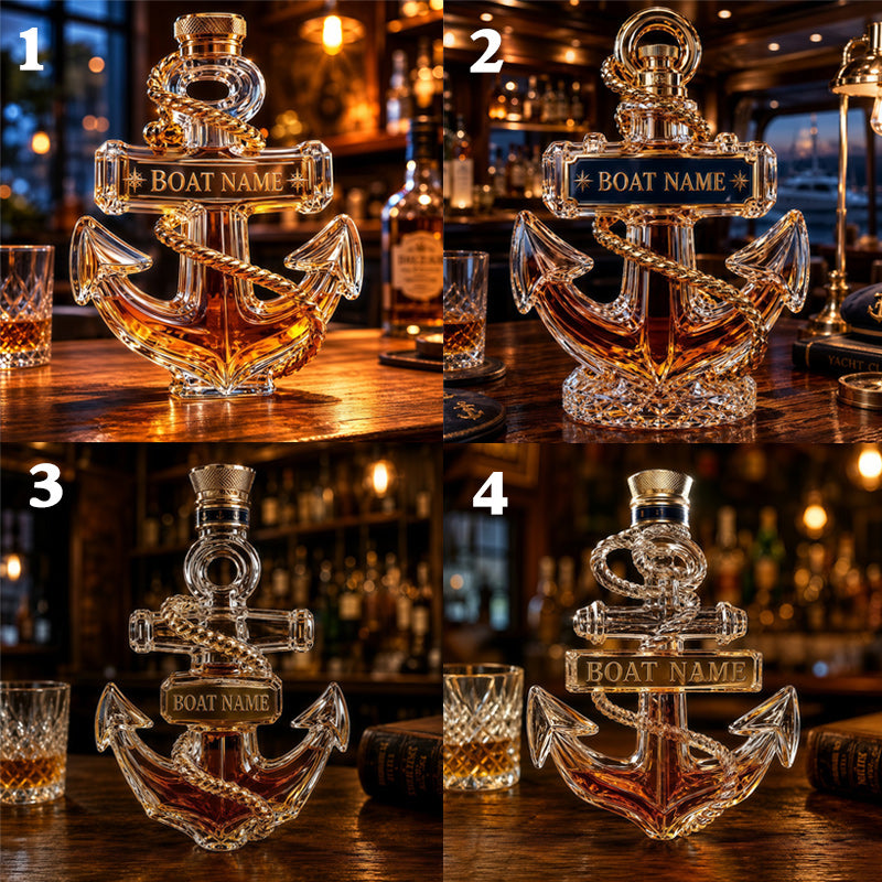 Custom Boat Name Whiskey Bottle
