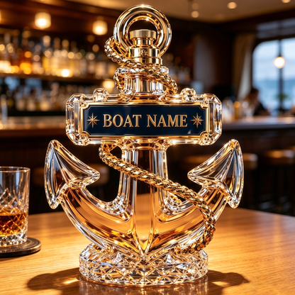 Custom Boat Name Whiskey Bottle