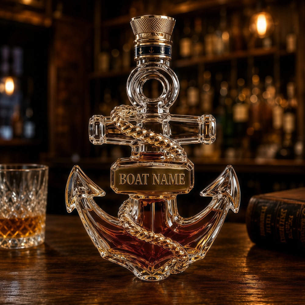 Custom Boat Name Whiskey Bottle