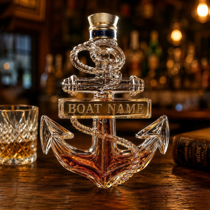 Custom Boat Name Whiskey Bottle