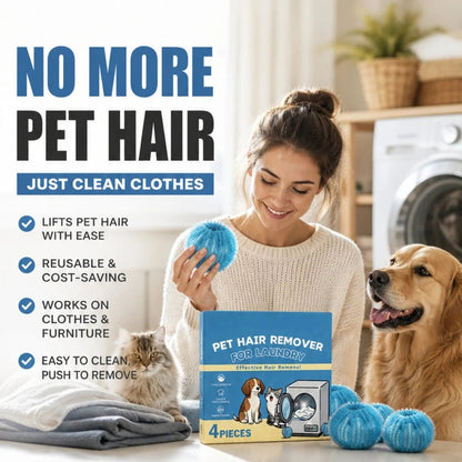 ⏳Time-Limited Special🐾 Reusable Pet Hair Remover Laundry Balls – Remove Fur from Clothes in the Wash