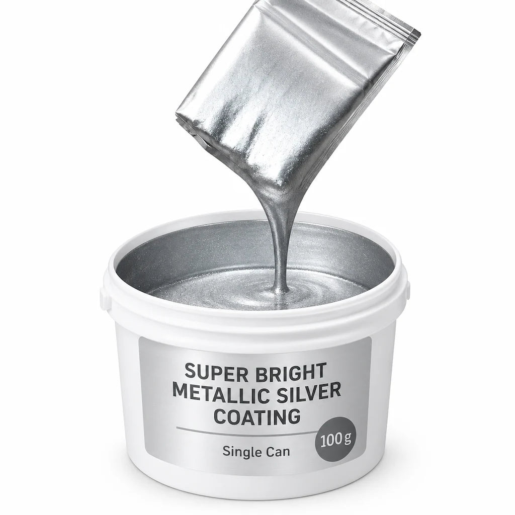 🎨 Water-Based Metallic Silver Paint for Metal Renovation