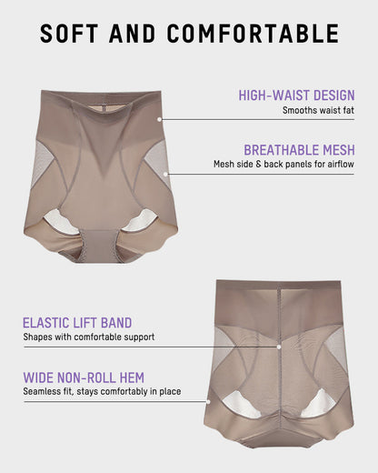High-Waist Invisible Mesh Strong Shaping Panties