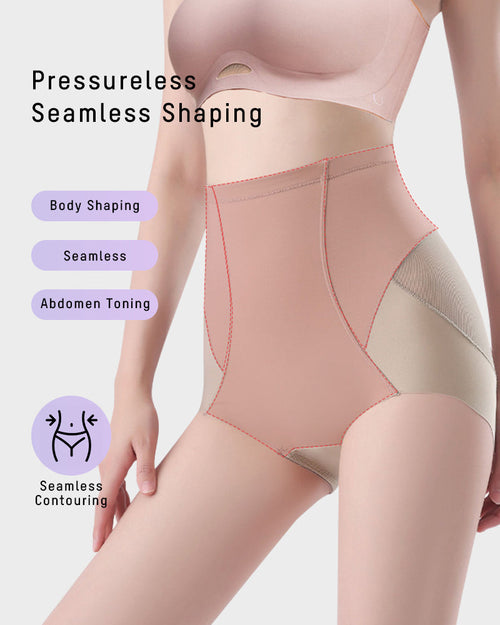 High-Waist Invisible Mesh Strong Shaping Panties