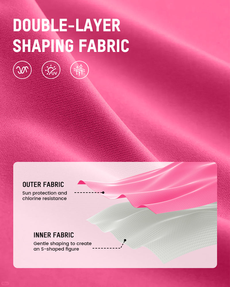 Ruched V-Neck Side Tie Slimming Swim Dress