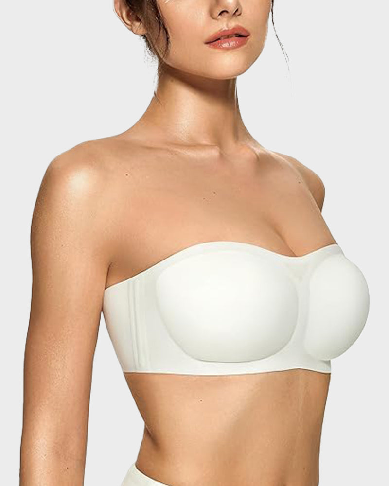 Women's Strapless Wireless Padded Bandeau Bra