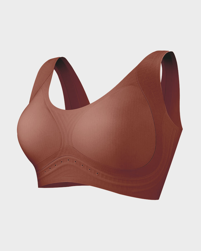 Wide-Strap Wireless Full-Cover Tank Bra