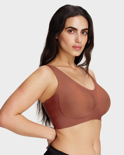 Wide-Strap Wireless Full-Cover Tank Bra