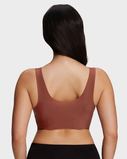 Wide-Strap Wireless Full-Cover Tank Bra