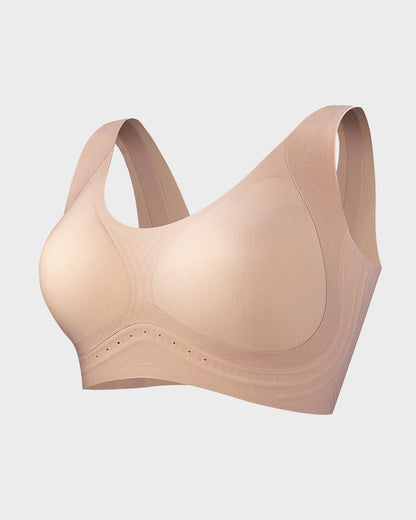 Wide-Strap Wireless Full-Cover Tank Bra