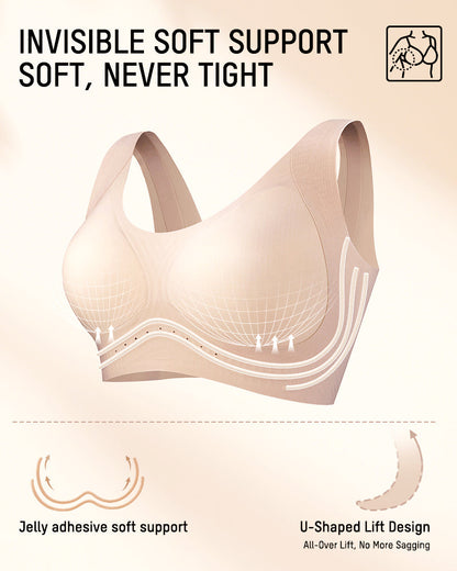 Wide-Strap Wireless Full-Cover Tank Bra