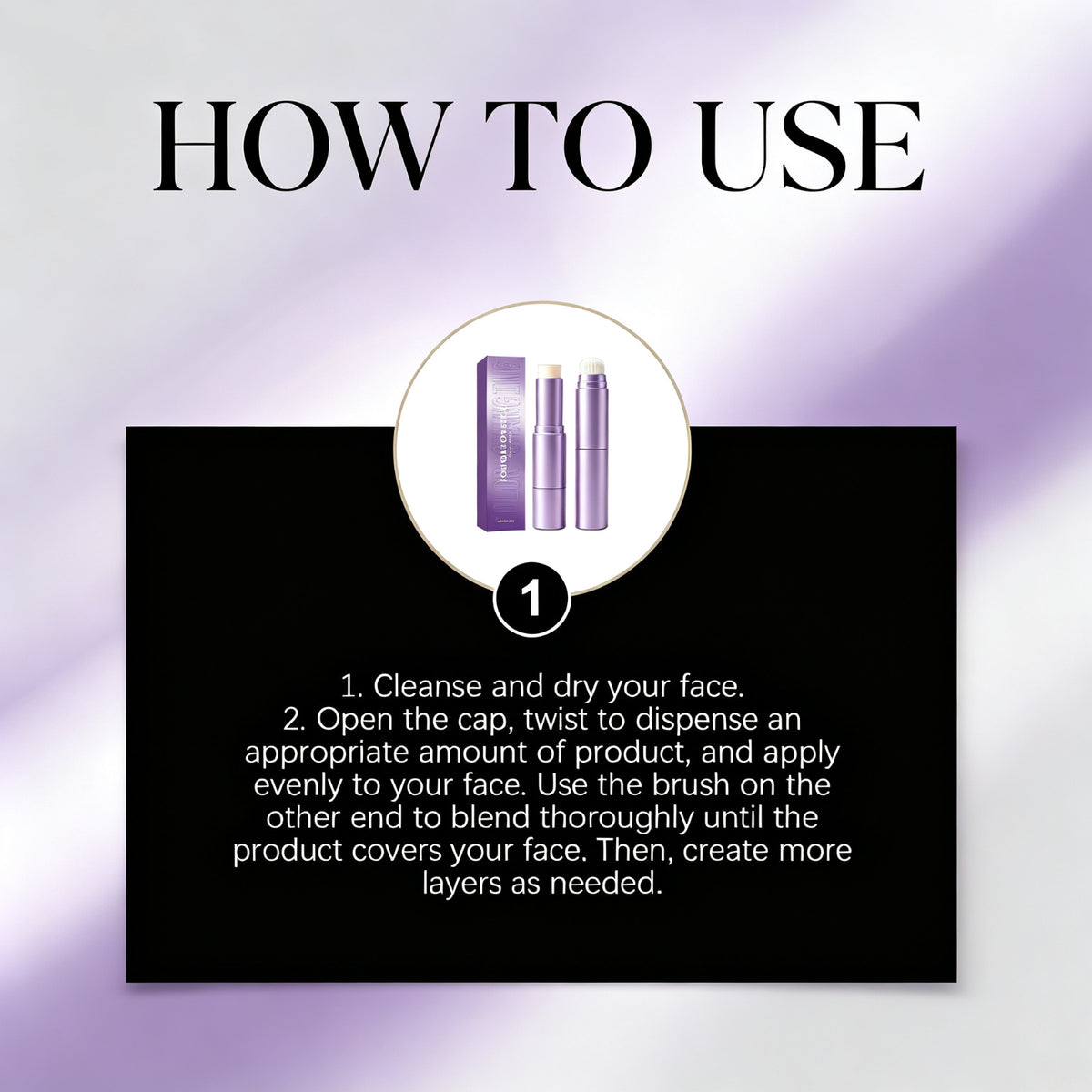 2-in-1 Dual-Ended Color-Adapting Glow Foundation Stick