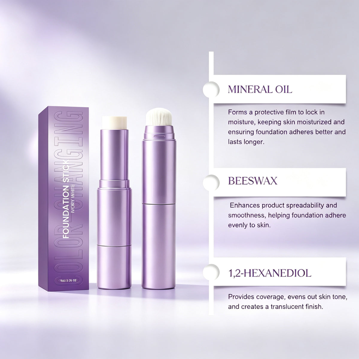 2-in-1 Dual-Ended Color-Adapting Glow Foundation Stick