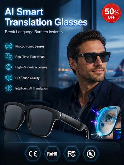 🔥👓 AI Smart Glasses – Offline Translation, Zoom & Smart Exploration
