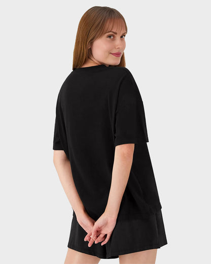 2 Piece Lounge Set Comfywear Supersoft Boxy T-shirt & Sleep Shorts Loungewear