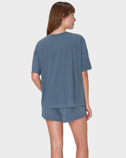 2 Piece Lounge Set Comfywear Supersoft Boxy T-shirt & Sleep Shorts Loungewear