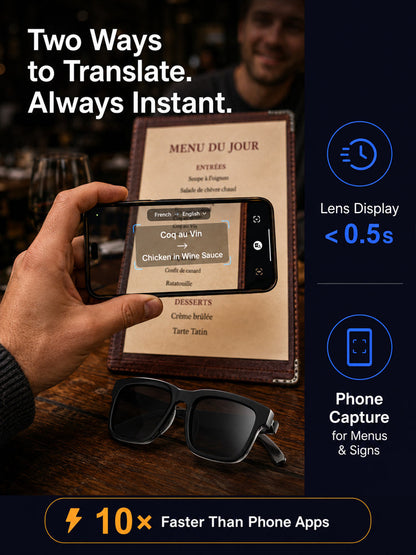 🔥👓 AI Smart Glasses – Offline Translation, Zoom & Smart Exploration