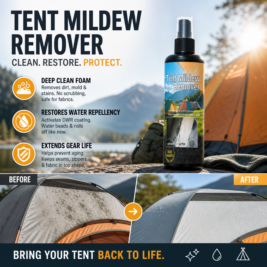 ✨🧹Outdoor Mold & Mildew Stain Remover Spray – For Tents, Awnings & More🏕️