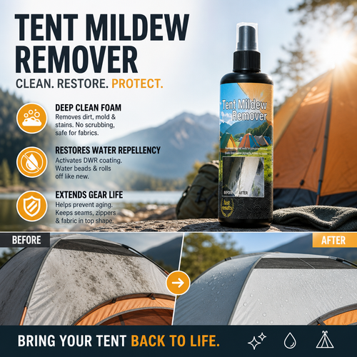 ✨🧹Outdoor Mold & Mildew Stain Remover Spray – For Tents, Awnings & More🏕️