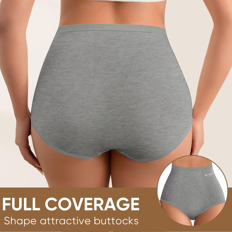 Women's High-Waisted Underwear, Breathable & Comfortable Panties（6/12）