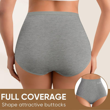 Women's High-Waisted Underwear, Breathable & Comfortable Panties（6/12）