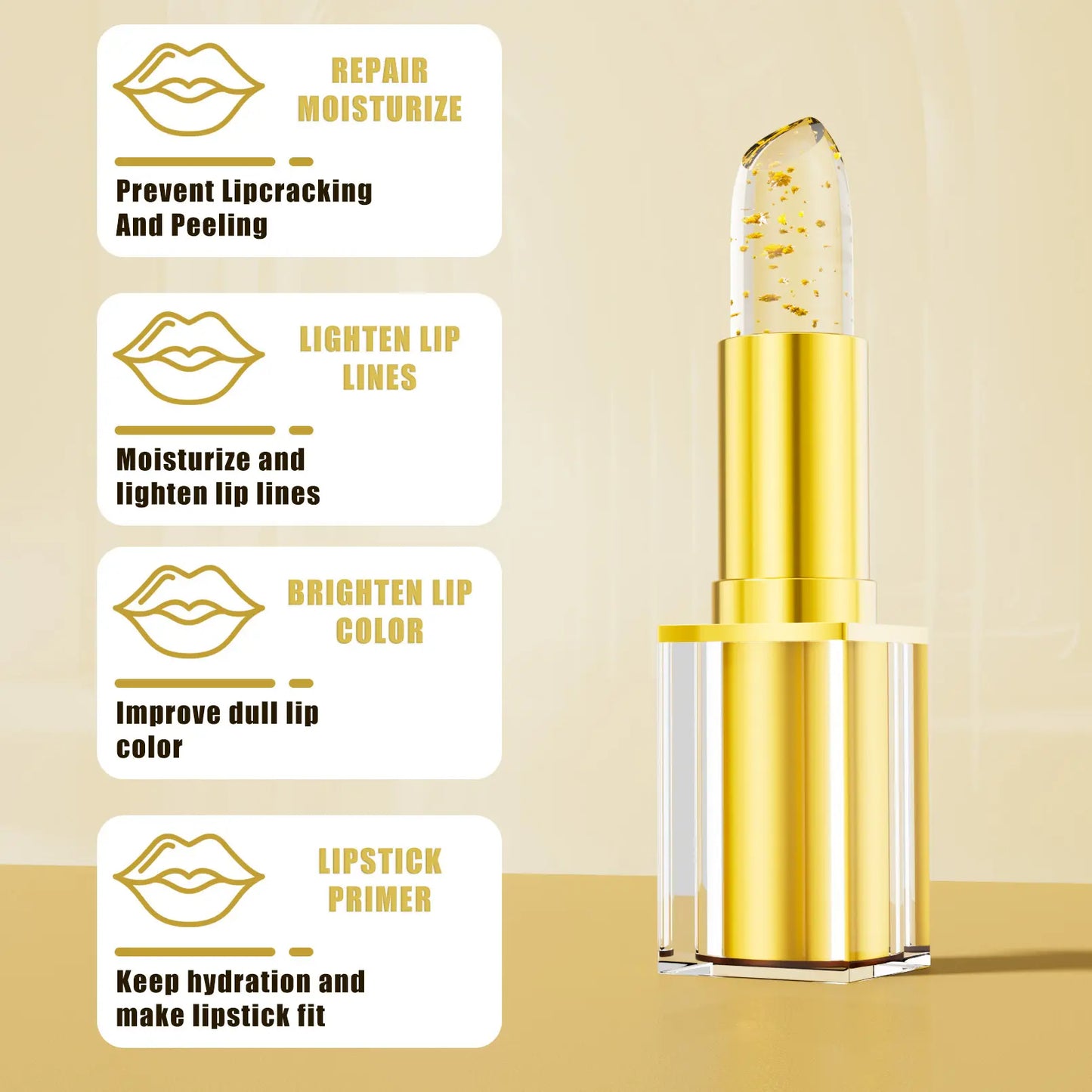 Gilded Thermochromic Lipstick Moisturizing Color-Changing