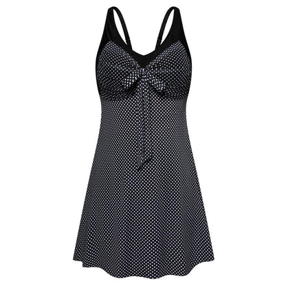 Women's Two Piece Swim Dress Plus Size Tummy Control Tankinis Swimdress Floral Printed Swimwear Swimsuits with Boyshort