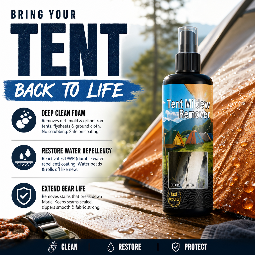 ✨🧹Outdoor Mold & Mildew Stain Remover Spray – For Tents, Awnings & More🏕️
