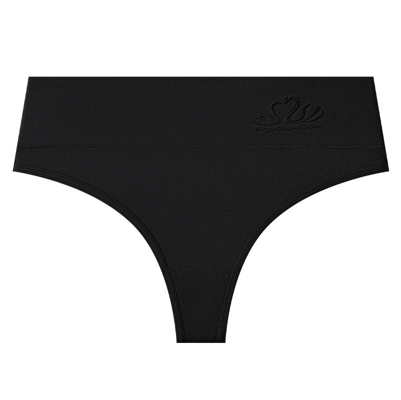 Women's High Waist Seamless Thongs, Tummy Control Lady Panty, Soft Stretchy Fabric No-Show T-Back Bikini Panties, Comfortable Fit Everyday Wear
