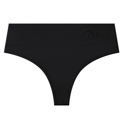 Women's High Waist Seamless Thongs, Tummy Control Lady Panty, Soft Stretchy Fabric No-Show T-Back Bikini Panties, Comfortable Fit Everyday Wear