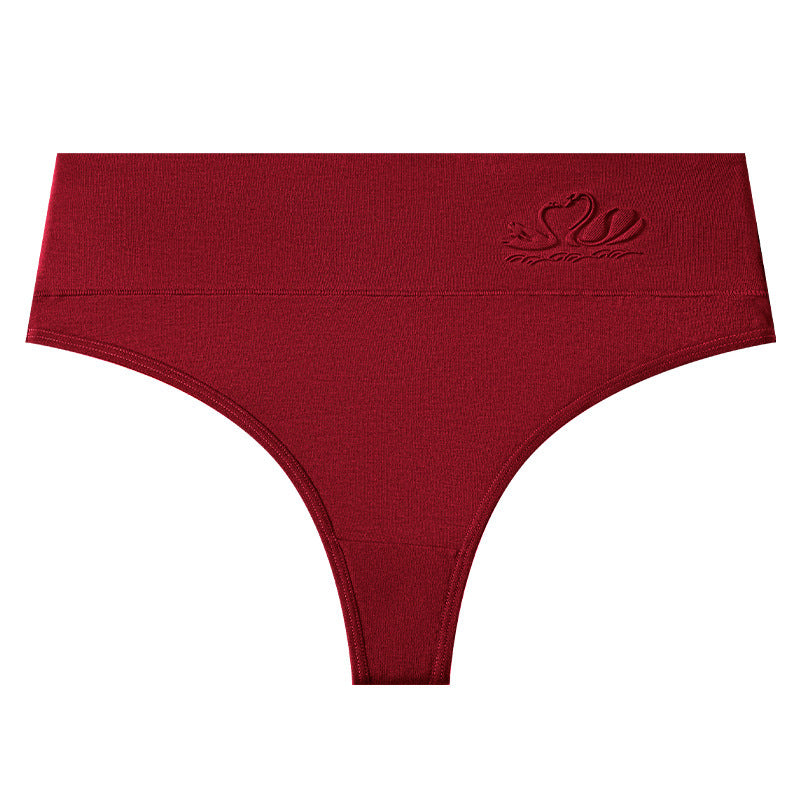 Women's High Waist Seamless Thongs, Tummy Control Lady Panty, Soft Stretchy Fabric No-Show T-Back Bikini Panties, Comfortable Fit Everyday Wear
