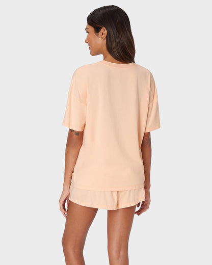 2 Piece Lounge Set Comfywear Supersoft Boxy T-shirt & Sleep Shorts Loungewear