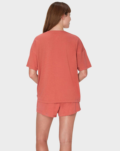 2 Piece Lounge Set Comfywear Supersoft Boxy T-shirt & Sleep Shorts Loungewear
