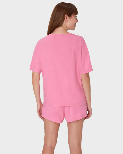 2 Piece Lounge Set Comfywear Supersoft Boxy T-shirt & Sleep Shorts Loungewear