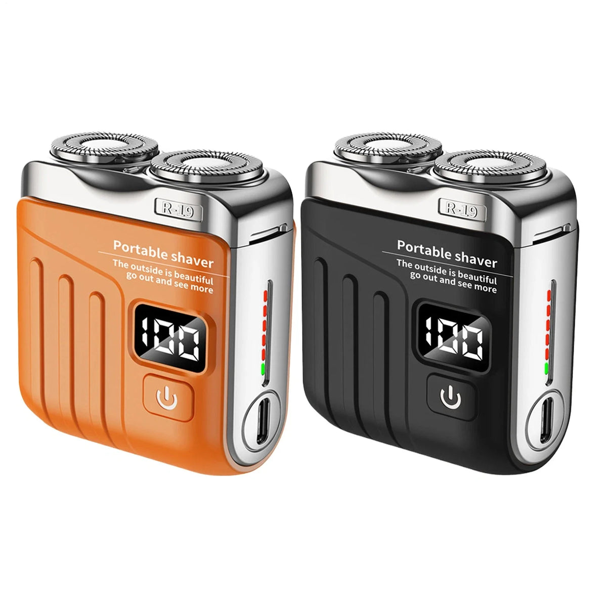 R-19 Luggage Electric Shaver, Mini Shavers for Men, Electric Portable Beard Shaver Razor