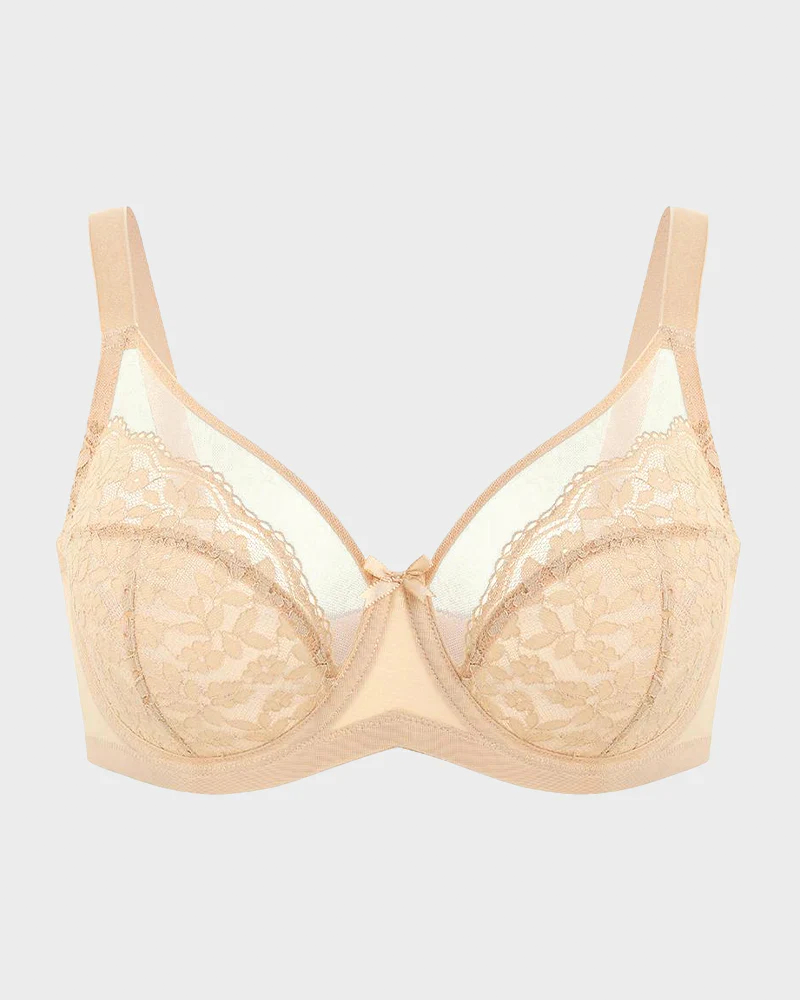 Floral Lace Minimizer Comfort Bra