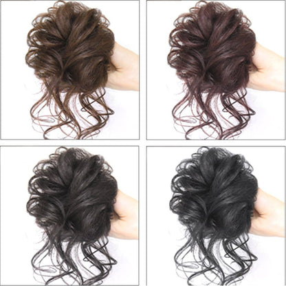 💗Messy Curly Hair Bun