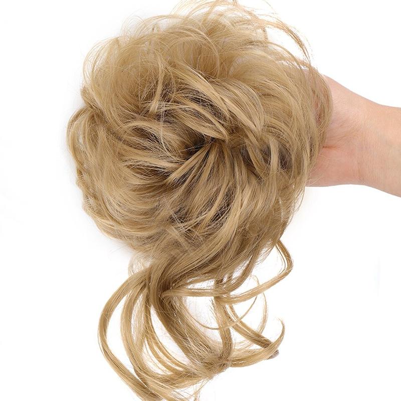 💗Messy Curly Hair Bun