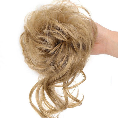 💗Messy Curly Hair Bun