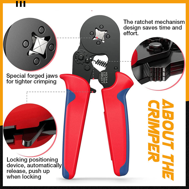 🔥🎊Ratchet Tubular Terminal Wire Crimpers Set | Precision Indent Crimping Tool