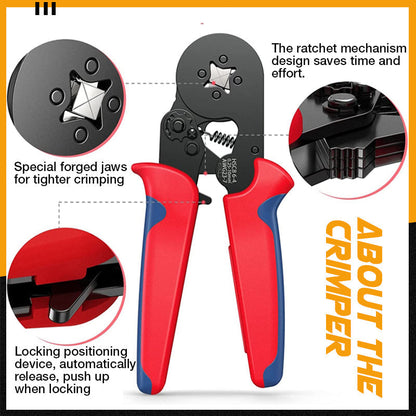 🔥🎊Ratchet Tubular Terminal Wire Crimpers Set | Precision Indent Crimping Tool