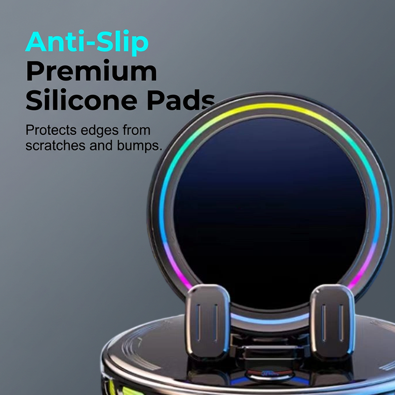 🚗 RGB Auto-Grip Wireless Car Charger Mount – Automatic Phone Holder for Easy Charging