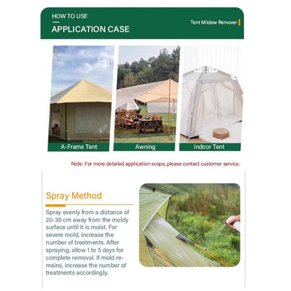 ✨🧹Outdoor Mold & Mildew Stain Remover Spray – For Tents, Awnings & More🏕️