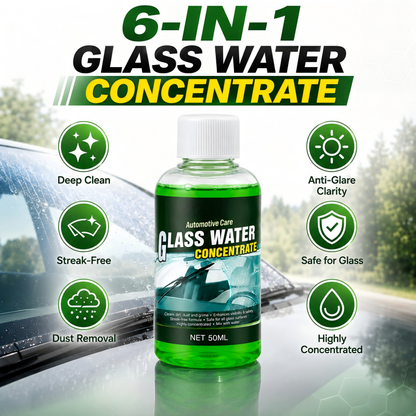 🥳2026 HOT SALE💧✨Glass Concentrate – 10ml makes 1L, cuts bugs & grime, streak-free. 1 bottle = 50L. From £6.99 – lowest price online! 🚗💪