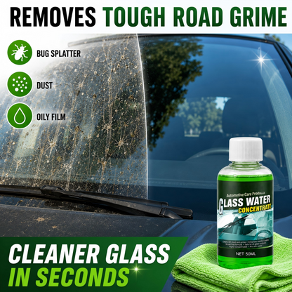🥳2026 HOT SALE💧✨Glass Concentrate – 10ml makes 1L, cuts bugs & grime, streak-free. 1 bottle = 50L. From £6.99 – lowest price online! 🚗💪